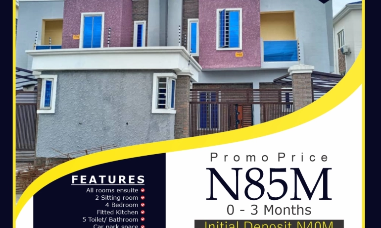 4 BEDROOM SEMI – DETACHED DUPLEX + BQ, CREEK AVENUE COURT 3