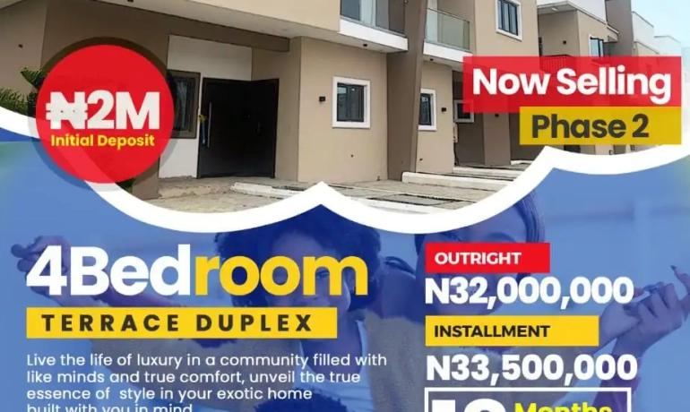 4 BEDROOM TERRACE DUPLEX, ROSE GARDENS, MAGBORO