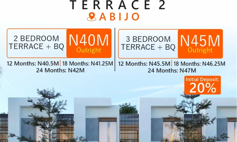 3 BEDROOM TERRACE | PEAK TERRACE 2, ABIJO, LEKKI